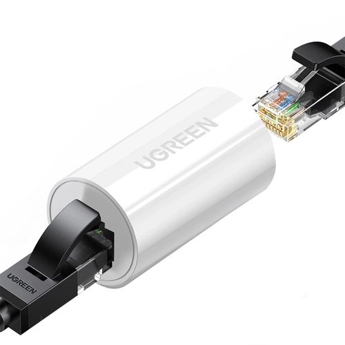 NW116 connector for RJ45 Cat. twisted pair network cables. 5e/6 up to 100m 1Gb/s - white, Ugreen 6957303823918 6957303823918