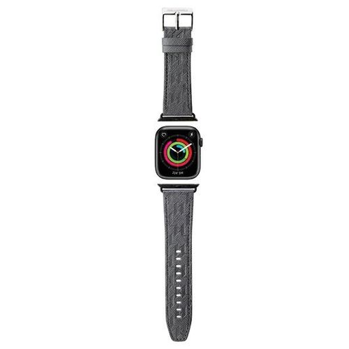Karl Lagerfeld Saffiano Monogram strap for Apple Watch 42/44/45/49mm - silver, Karl Lagerfeld 3666339127442 3666339127442