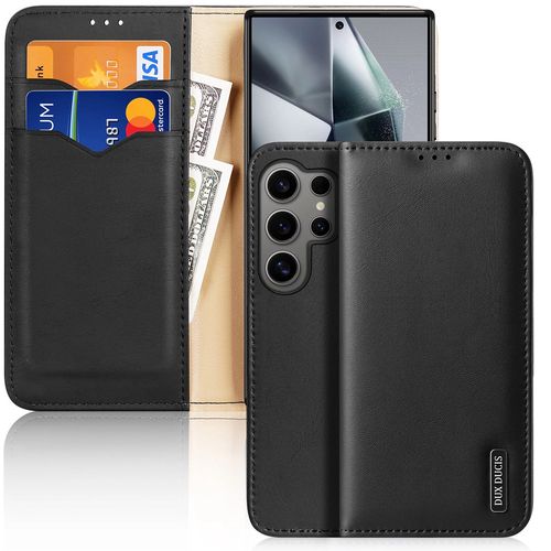 Dux Ducis Hivo case with flap and RFID blocking for Samsung S24 Galaxy Ultra - black, Dux Ducis 6934913021842 6934913021842
