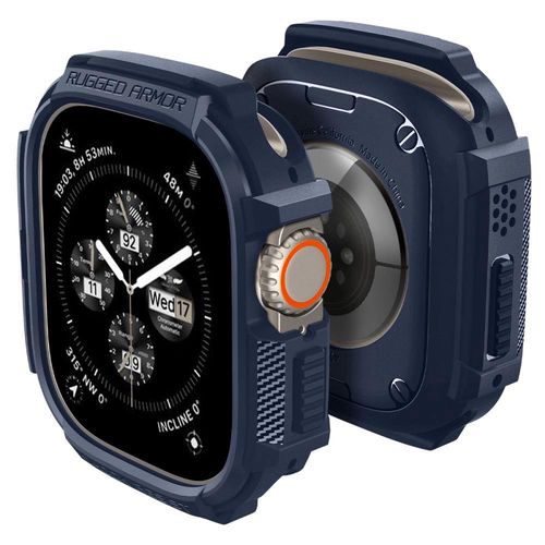 Spigen Rugged Armor Case for Apple Watch Ultra 1 / 2 (49mm) - Navy Blue, Spigen 8809971222617 8809971222617