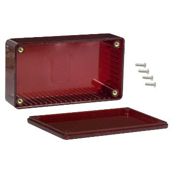 Polycarbonate enclosure 112x62x27mm red HAMMOND 1591BTRD