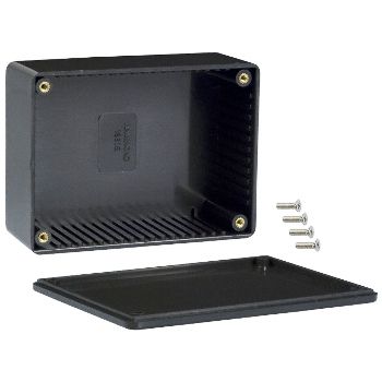 Plastic enclosure 110x82x40mm black, HAMMOND 1591XXSBK