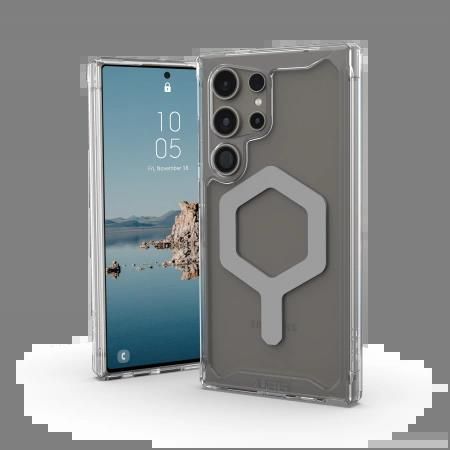 UAG Plyo Pro Magnet case for Samsung Galaxy S24 Ultra with magnetic module - transparent-gray, UAG 214431114333 214431114333