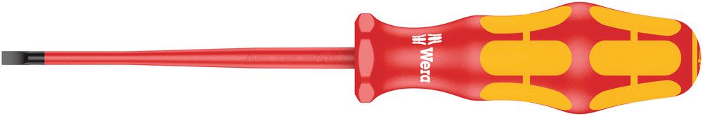 160 iS VDE Insulated screwdriver with reduced blade diameter for slotted screws, 0.8x4.0x100, Wera 05006441001