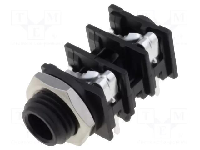 Connector: Jack 6,3mm; socket; female; mono,with double switch AMPHENOL ACJM-MHOP