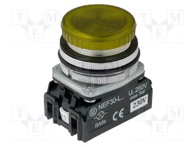 Control lamp; 30mm; NEF30; -15÷30°C; Illumin: LED,filament lamp PROMET NEF30-LPG220