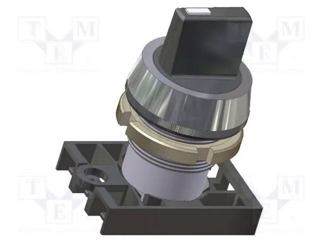 Switch: rotary; 22mm; Stabl.pos: 2; blue; IP55; prominent; NEK22 PROMET NEK22M-PAN