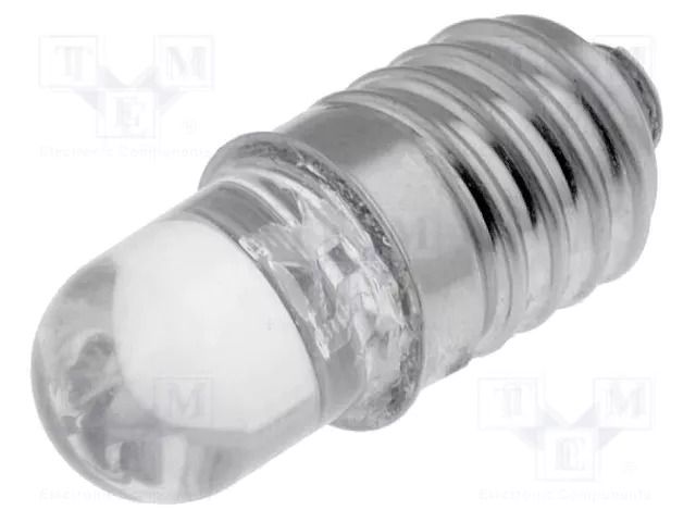 LED lamp; white; E10; 12VDC; 90mW; 30° OPTOSUPPLY OBDX-W5DK8B31F