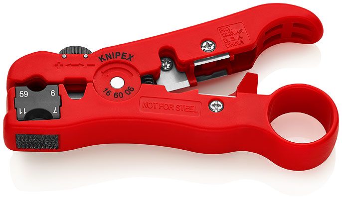 Wire Stripping Tool for Coax & Data Cable, 16 60 06 SB KNIPEX KNIP/166006SB 4003773077961