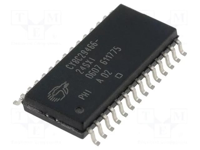 IC: PSoC microcontroller; 24MHz; SO28; 2kBSRAM,32kBFLASH INFINEON (CYPRESS) CY8C29466-24SXI