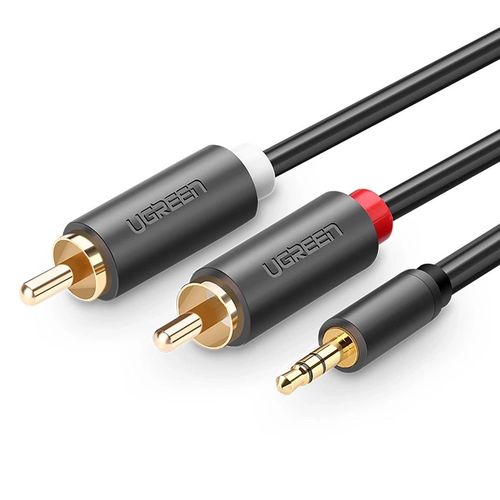 Ugreen AV102 10512 cable 3.5 mm mini jack (male) / 2RCA (male) 3m - gray, Ugreen 10512-ugreen 10512-ugreen