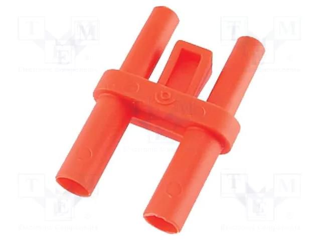 Connector: 4mm banana; stackable safety shunt; 36A; red ELECTRO-PJP PJP2019-ARS-IEC-R