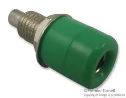 SOCKET, 4MM, PANEL, GREEN 24.247.4