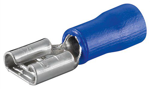 Female Tab Terminal, blue, blue - plug-in size: 6.4 mm x 0.8 mm, 15 A 17004