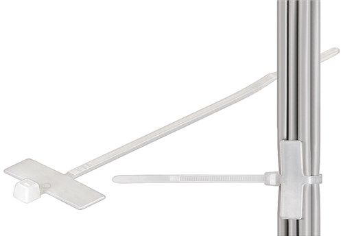 Cable Marker Tie with Labelling Field, transparent-white - labelling field 2.5 cm long and 8 mm wide 17095
