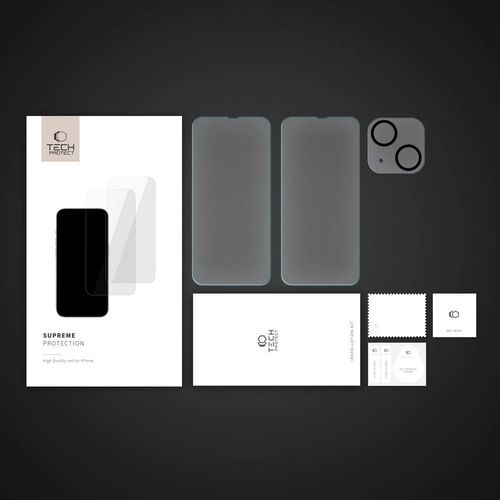 Tech-Protect Supreme Set for iPhone 14 2x tempered glass for display / tempered glass for camera, Tech-Protect 5906203697335 5906203697335
