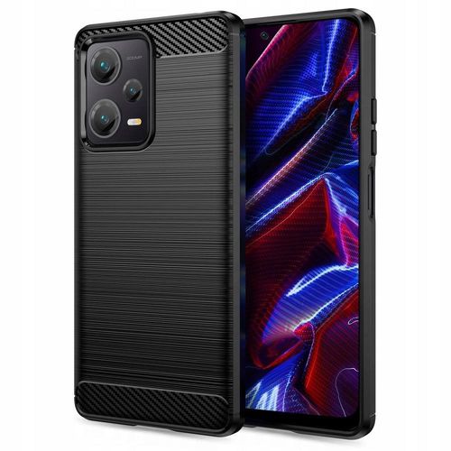 Tech-Protect TPUCarbon Case for Xiaomi Redmi Note 12 5G / Poco X5 5G - Black, Tech-Protect 5906203698998 5906203698998