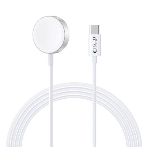 Tech-Protect UltraBoost Magnetic Inductive Charger with USB-C Connector for Apple Watch 1.2m - White, Tech-Protect 5906203698936 5906203698936