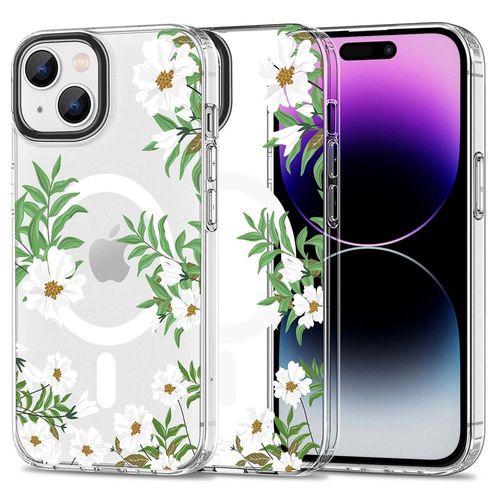 Tech-Protect MagMood MagSafe iPhone 15 Case - Daisies with Leaves, Tech-Protect 5906203694662 5906203694662