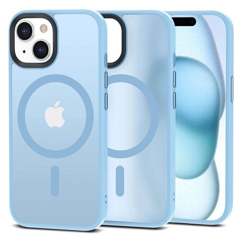 Tech-Protect MagMat MagSafe iPhone 15 Case - Matte Blue, Tech-Protect 5906203695379 5906203695379