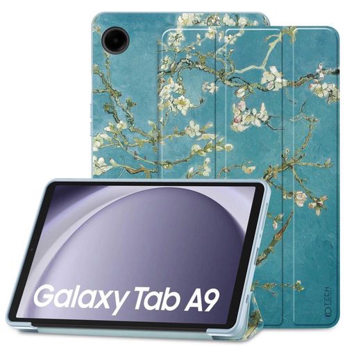 Tech-Protect SmartCase for Samsung Galaxy Tab A9 8.7&quot; X110 / X115 - blue with sakura flowers, Tech-Protect 5906203696291 5906203696291