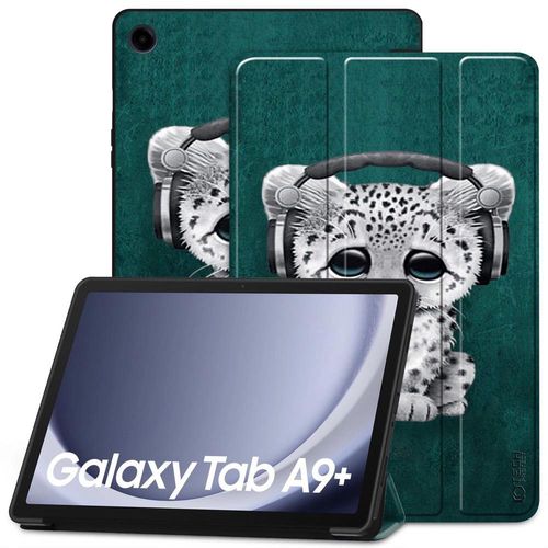 Tech-Protect SmartCase for Samsung Galaxy Tab A9+ 11&quot; X210 / X215 / X216 - blue with cat, Tech-Protect 5906203696314 5906203696314