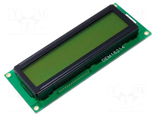 Display: LCD; alphanumeric; STN Positive; 16x2; 100x42x8.5mm; LED DISPLAY ELEKTRONIK DEM16214SYH-LY