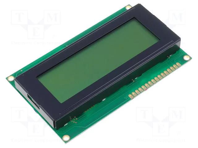 Display: LCD; alphanumeric; STN Positive; 20x4; 60x98x14.5mm; LED DISPLAY ELEKTRONIK DEM20485SYH-LY