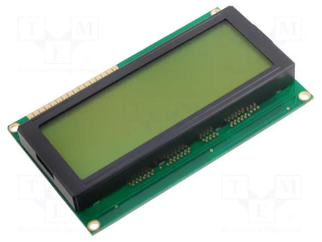 Display: LCD; alphanumeric; STN Positive; 20x4; 60x98x14.5mm; LED DISPLAY ELEKTRONIK DEM20486SYH-LY