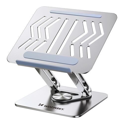 Wozinsky WRS-CPY84SS aluminum laptop stand with additional smartphone stand - silver, Wozinsky 5907769364617 5907769364617