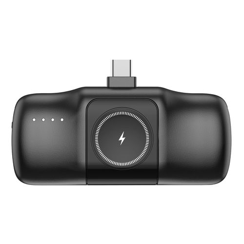 Wozinsky WF16-YCS 5000mAh 15W USB-C Mini Power Bank with Built-in USB-C Cable and Apple Watch Charger - Black, Wozinsky 5907769364464 5907769364464