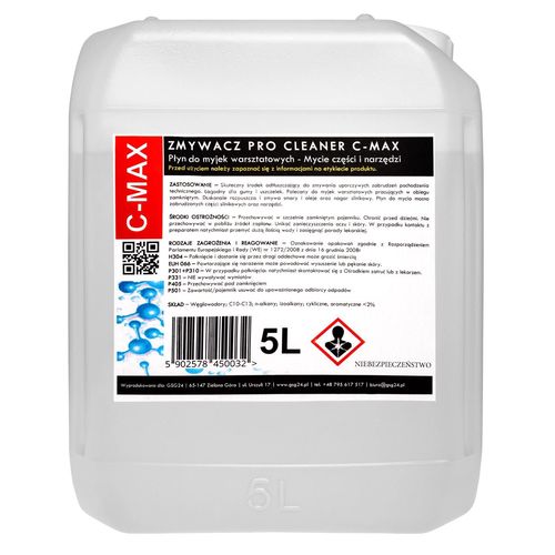 Liquid parts and tools remover for workshop washer PRO CLEANER C-MAX 5L, GSG24 C-MAX-5L C-MAX-5L