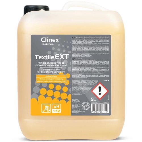 Liquid for machine and hand washing of carpets and upholstery CLINEX Textile EXT 5L, Clinex 77-191 77-191