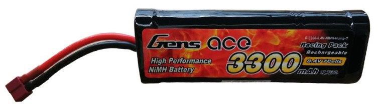 Battery Gens Ace 3300mAh 8,4V NiMH Hump T Plug, Gens ace B-3300-8.4V-NIMH-Hum