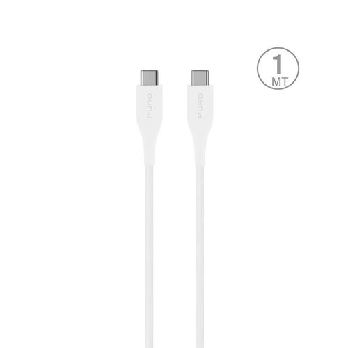 Puro Plain USB-C - USB-C 2A 1m Cable - White, Puro Elektrik CUSBCUSBCWHI CUSBCUSBCWHI