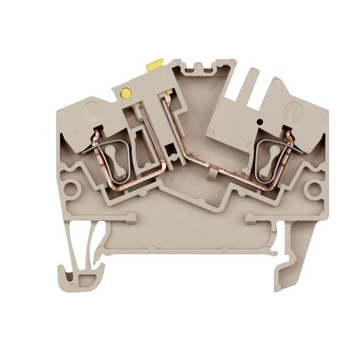 Test-disconnect terminal, Tension-clamp connection, 2.5 mm², 400 V, 10 A, Pivoting, Cross-disconnect: without, Integral test socket: No, TS 35, dark b Weidmuller 1779010000 04032248184552