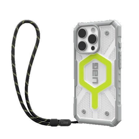 UAG Pathfinder Clear Magsafe Bundle Case with Lanyard for iPhone 16 Pro - Green, UAG 1144641BV01 1144641BV01