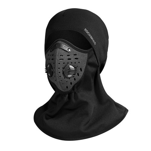 Rockbros LF7127-1 New Velvet Sports Balaclava with Filter - Black, Rockbros 5907769367007 5907769367007