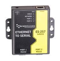 SERVER, ENET-SERIAL, 2 PORT, RS232 ES-257