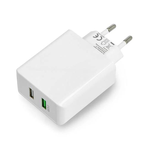 Goobay 2xUSB QC3.0 5V / 2A power supply - white GOB-17509 4040849449574