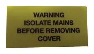 PRE PRINTED LABEL, VINYL, WARNING, PK50 MP009756