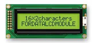 DISPLAY, ALPHANUMERIC, 16X2, YELLOW GRN FC1602B04-FHYYBW-91SE