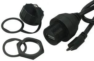 ADAPTOR, MICRO USB PLUG/USB A PANEL RCPT 2UB3001-W05102