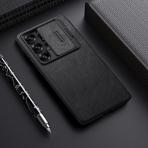 Nillkin Qin Pro Case for Samsung Galaxy S25 Ultra with Flip and Camera Cover - Black, Nillkin 6902048290532 6902048290532