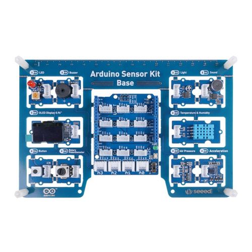 Grove - Arduino Sensor Kit - set of 10 modules with BaseShield for Arduino - Seeedstudio 103030375 SEE-18553 5904422368845