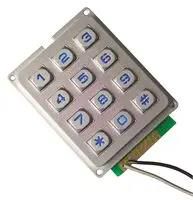 KEYPAD, METAL ILLUM BLUE  IP67 3X4 MCAK304NSSLWPMMBLGKT