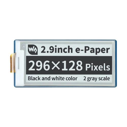 Display E-paper E-Ink - 2.9'' 296x128px - SPI - black and white - for Raspberry Pi Pico - Waveshare 19408 WSR-18992 5904422371814
