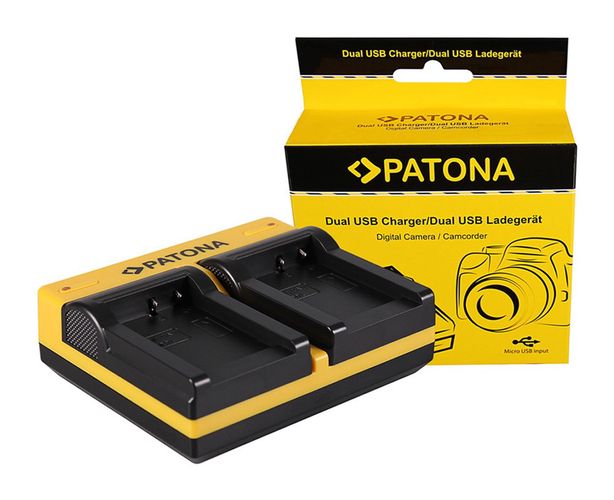 PATONA Dual Ladegerät f. Canon NB-7L Powershot G10 G11 G12 inkl. Micro-USB Kabel, PATONA 191572 4055655186988