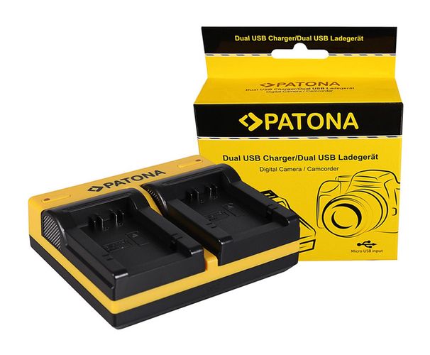 PATONA Dual Ladegerät f. Leica Panasonic DMW-BMB9 V-Lux V-Lux 2 VLux 2 II Panasonic inkl. Micro-USB, PATONA 191619 4055655187367