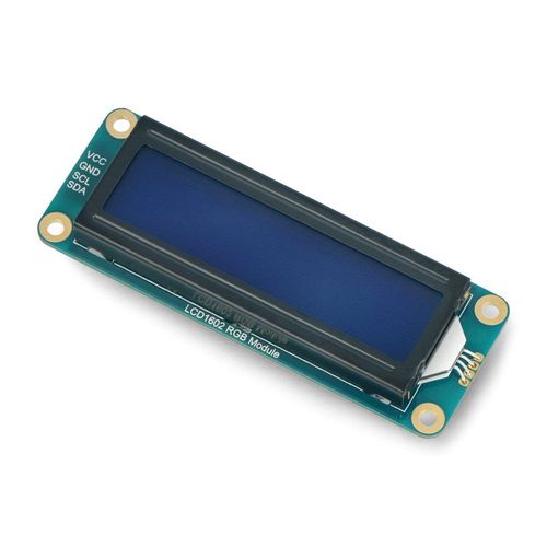 LCD1602 I2C display 2x16 characters - color - RGB Waveshare 19537 backlight WSR-19361 5904422371913